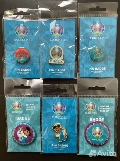 Набор значков Чемпионат Европы Футбол euro 2020
