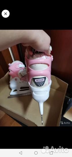 Коньки фигурные и роликовые, раздвижные, 34-37р