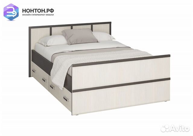 Кровать Стелла с 2-мя ящиками венге / лоредо