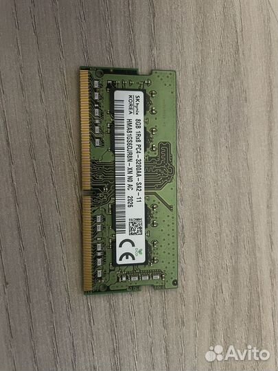 Оперативная память skhynix sodimm ddr4 8gb 3200mHz