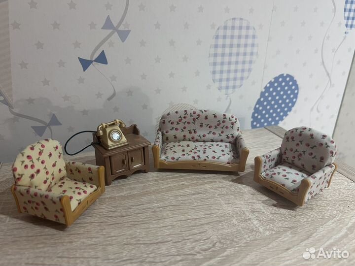 Диван с креслами Sylvanian family