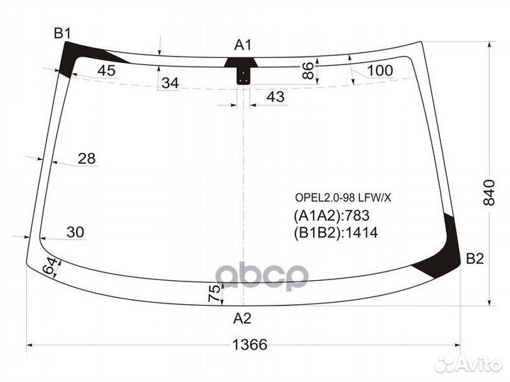 Стекло лобовое opel vectra B 4/5D 95-02 opel209