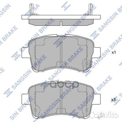 Колодки тормозные дисковые SP1633 Sangsin brake