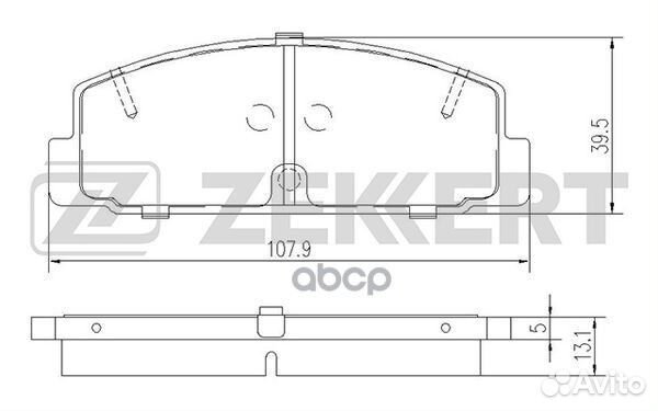 Колодки торм. диск. задн. Mazda 6 I-II 02- bs-1
