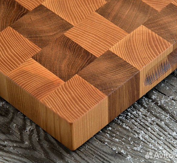 Торцевая разделочная доска дуб