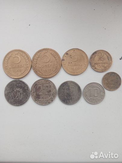 Монеты СССР 20,10,5,3,2,1 копейки