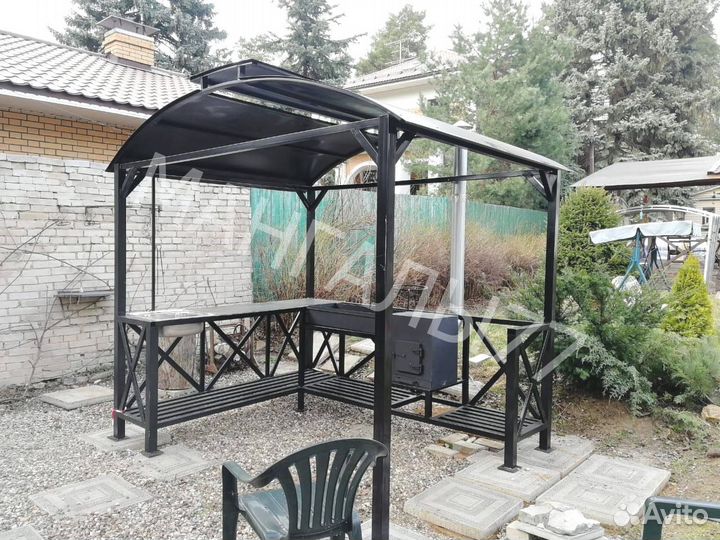 Кованные мангалы с крышей