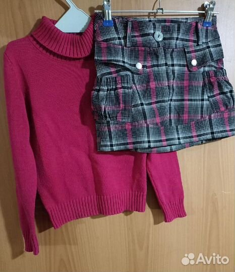 Водолазка, юбка, олимпийка 4-5 лет