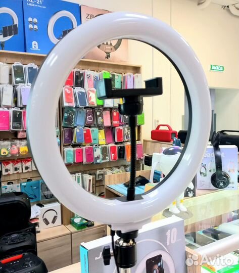 Кольцевая лампа 26 см с высоким штативом