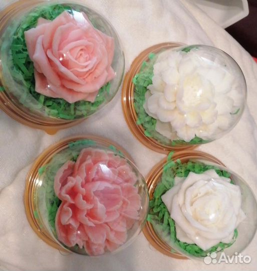 Цветок в колбе из мыла ручной работы