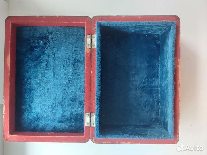 Шкатулка дерево, резьба, покраска, 21х14 см, ретро