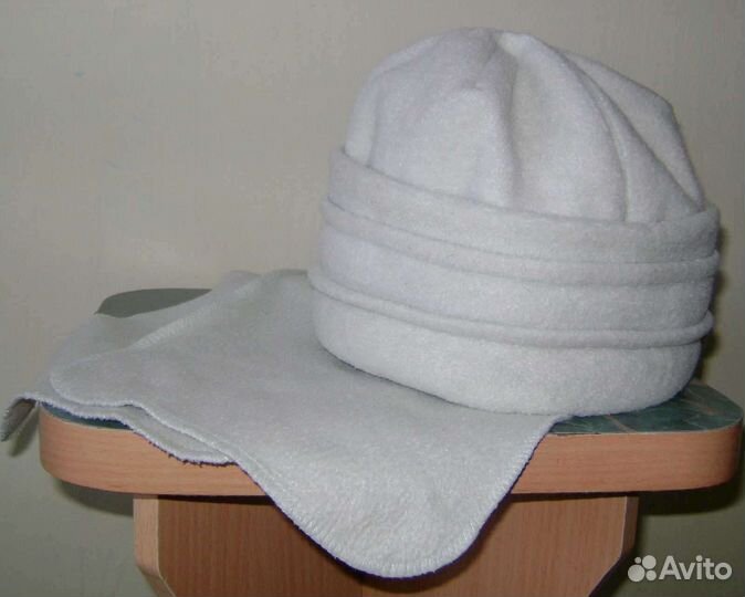 Шапка и шарфик (флис, очень тёплый комплект)