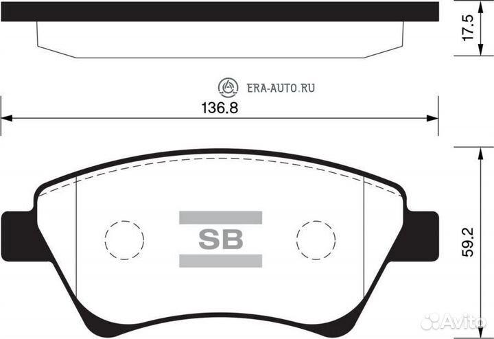 Sangsin brake SP1413 Колодки тормозные renault kangoo 01/megane II 02/scenic II 03- передние SP1413