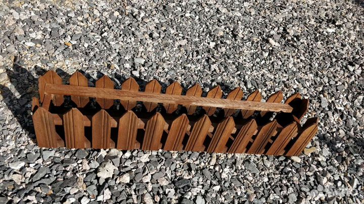 Деревянное кашпо, Забор, длина 50 см