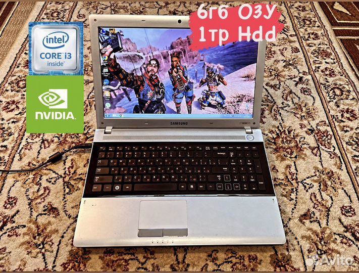 Игровой Ноутбук Samsung core i3/6гб/1тр/GT 520m