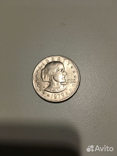 Монета one dollar 1 доллар usa США 1979г