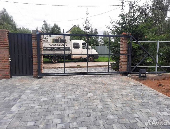 Ворота откатные, ворота распашные под ключ