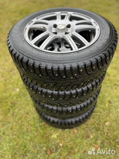 Колеса зима шипы на Солярис Киа