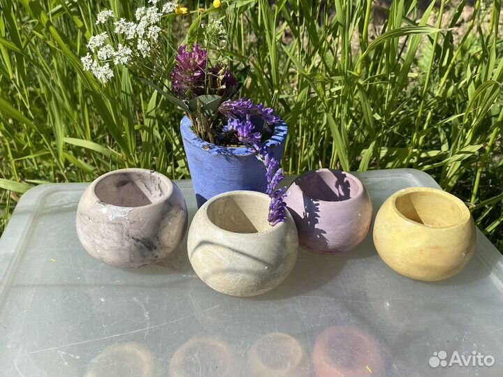 Горшочки из гипса