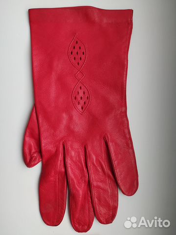 Перчатки женские кожаные