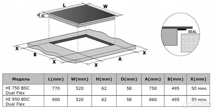 Варочная поверхность weissgauff HI 750 BSC Dual Flex