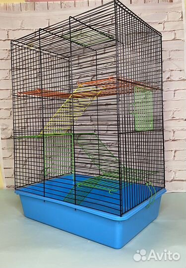 Большая клетка. Шариковая поилка, гаммак для крыс