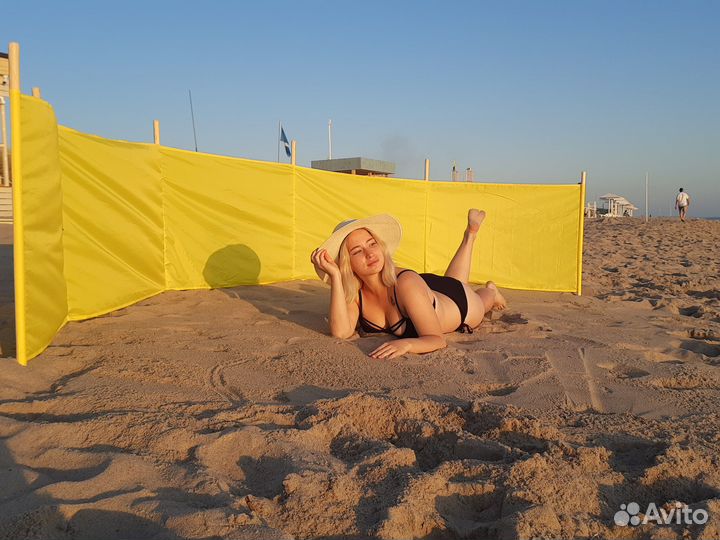 Пляжный забор-защита от ветра 