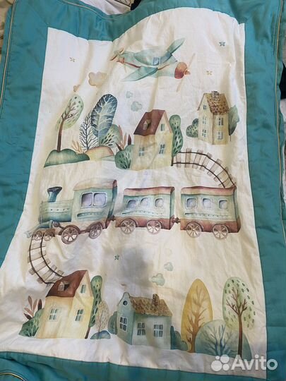 Комплект в круглую кроватку плюс овальная