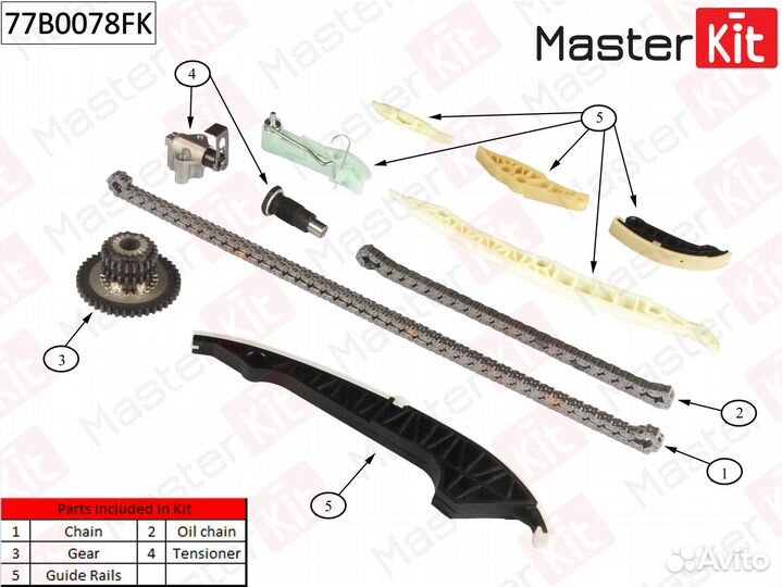 Комплект цепи грм MasterKiT