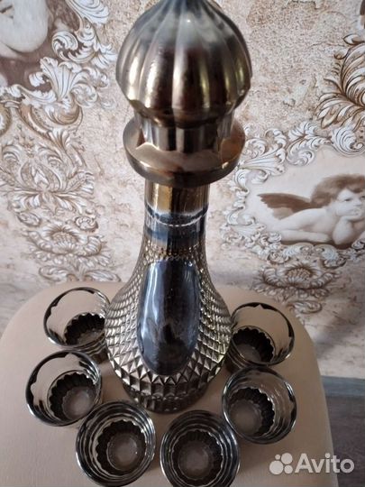 Графин с рюмками стекло (ссср)