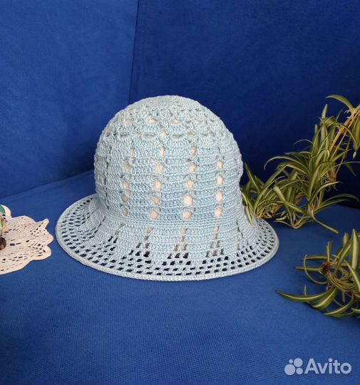 Шляпа женская летняя вязаная крючком