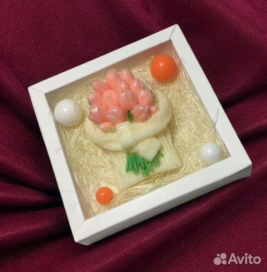 Тюльпаны, мыло ручной работы