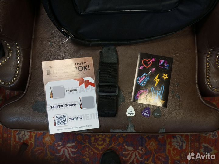 Гитара акустическая Fante комплект новый с чехлом