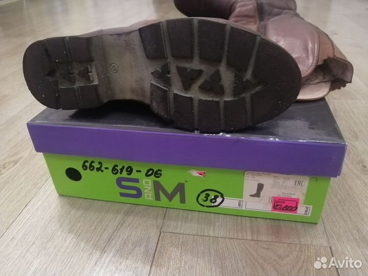 Зимние женские сапоги р. 38 нат.кожа,нат.мех