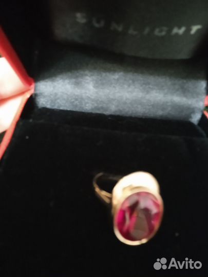Золотое кольцо с корундом СССР