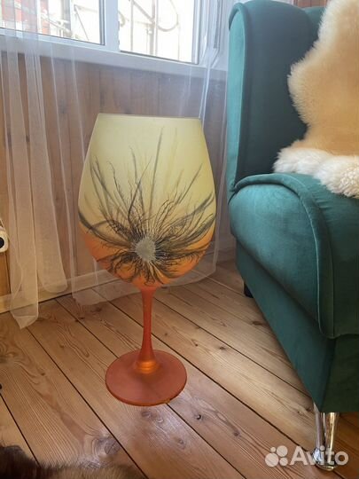 Напольная ваза - бокал, большая