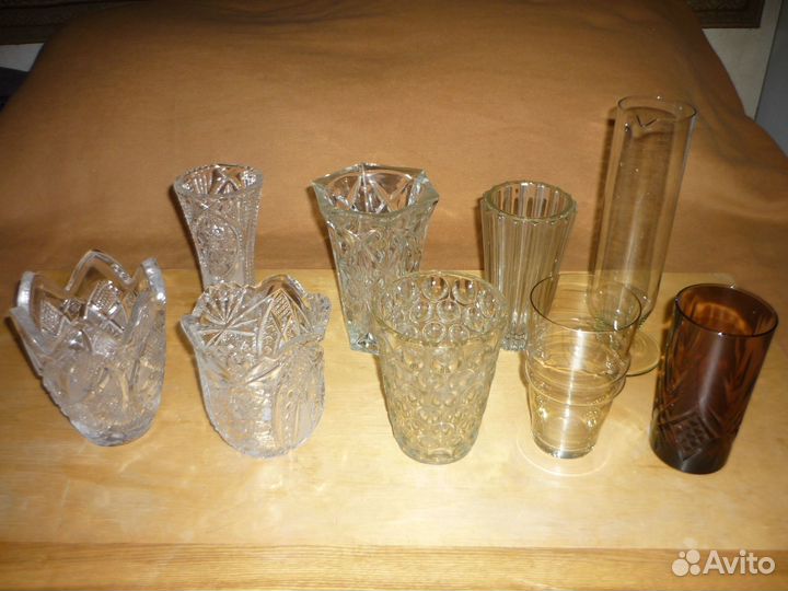 Ваза под цветы хрусталь стекло СССР