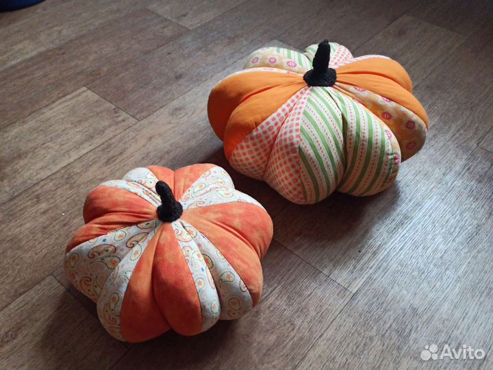 Декоративная текстильная тыква