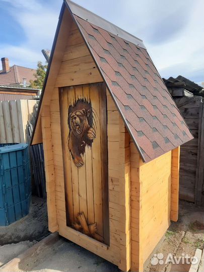 Дверь на туалет резьба