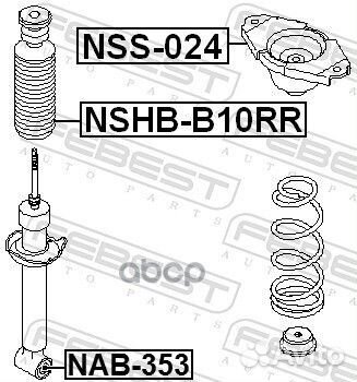 Опора заднего амортизатора NSS024 Febest