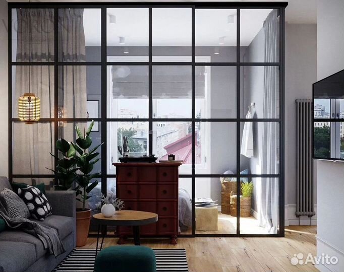 Лофт перегородки. Перегородки для зонирования