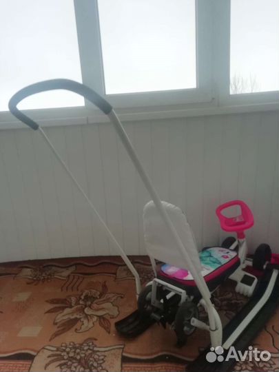 Детский снегокат со спинкой Nika Kids