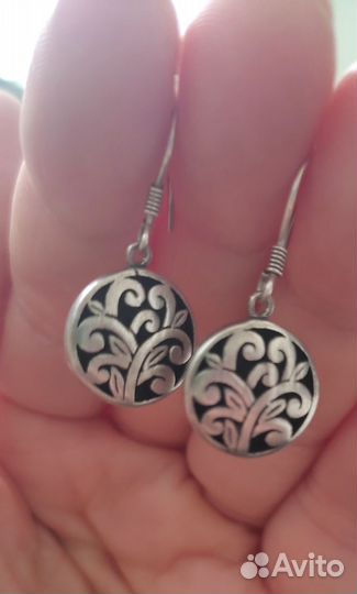 Серьги серебро