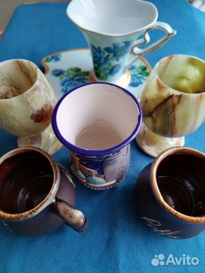Кофейные чашки рюмки из оникса армуды и др