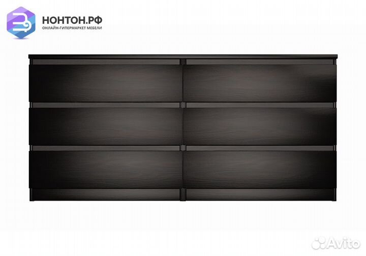 Комод Мальта 6 ящиков дуб венге