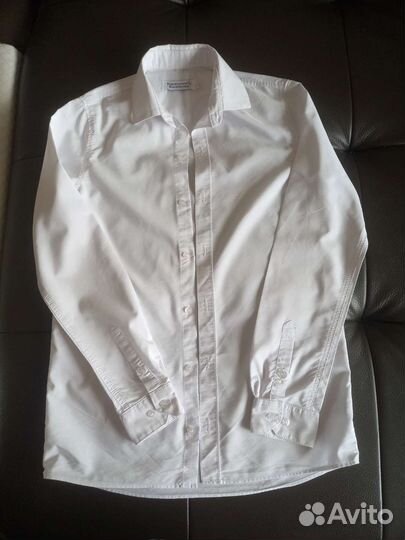 Рубашка белая для мальчика 158