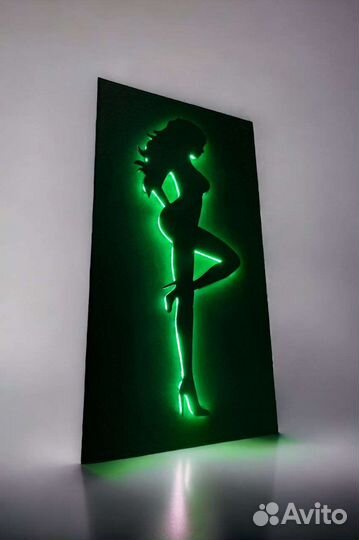 Неоновая контурная картина