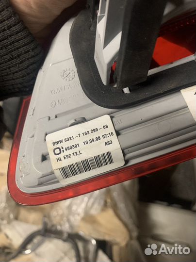 Левый фонарь в крышку багажника bmw e92