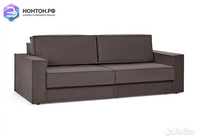 Диван еврокнижка двухместный Тревис коричневый