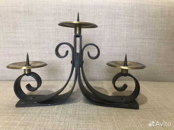 Подсвечник чугунный на три свечи (СССР)